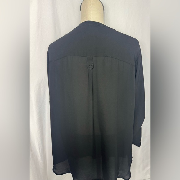 Torrid Elegant Black Women's Top sheer with front pockets 3/4 sleeves size 2 - Picture 4 of 5